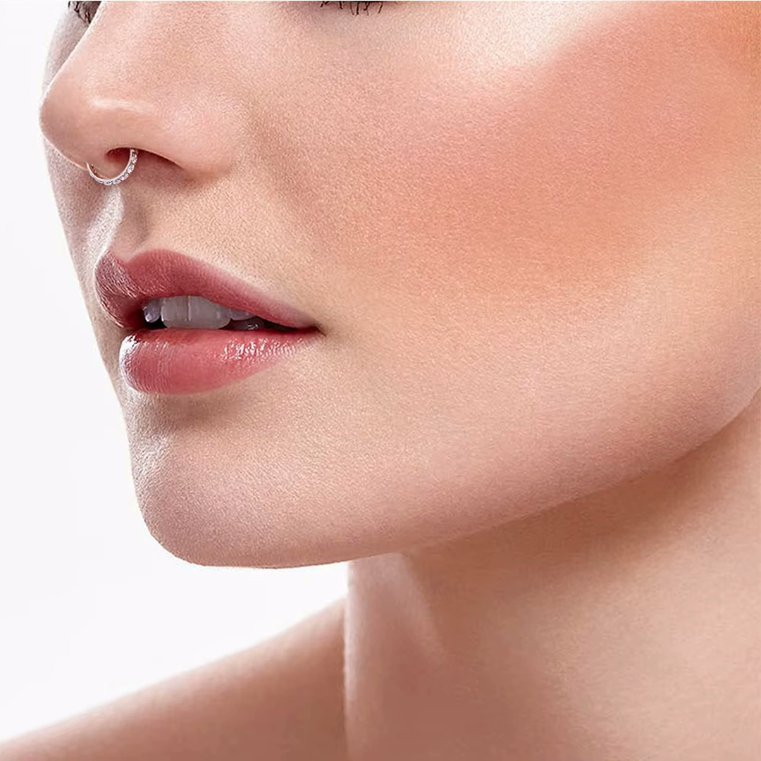 Anneau Clicker en Titane Serti de Zirconiums – 8 à 12 mm – Image 4