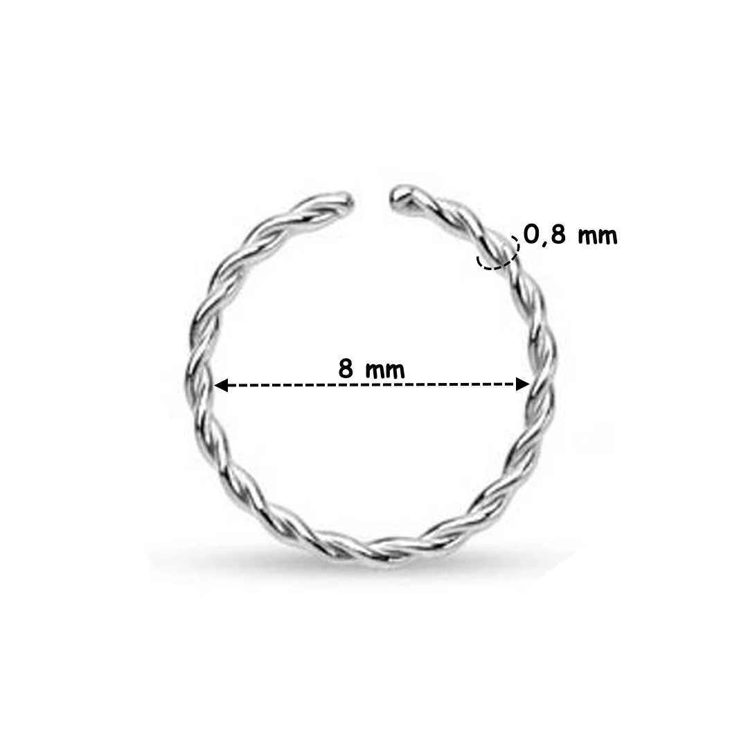 Anneau Tressé Flexible 0,8 mm pour Piercing de Narine – Image 4