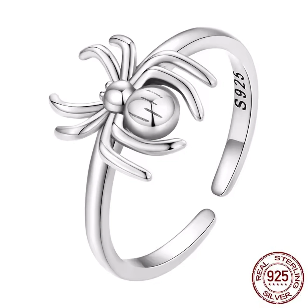 Bague Araignée Ajustable en Argent 925 Sterling Taille 6 à 9 – Image 2
