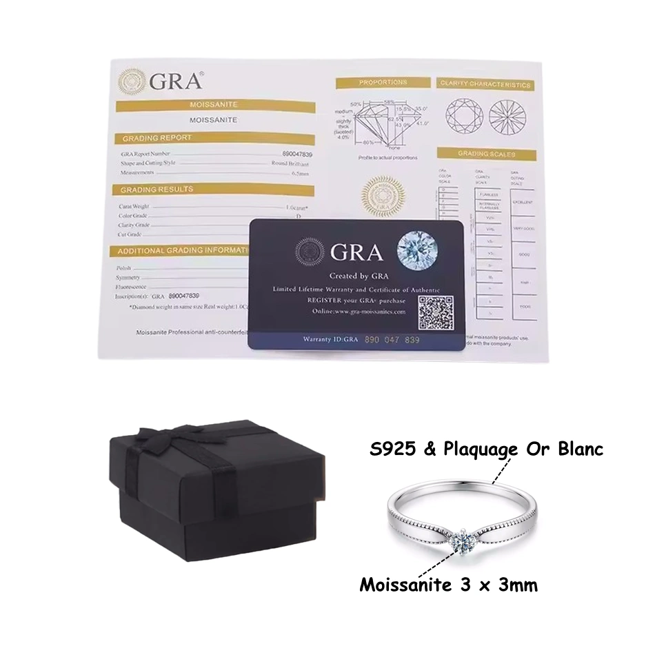 Bague Femme en Argent 925 Rehaussée d’une Pierre de Moissanite – Image 8