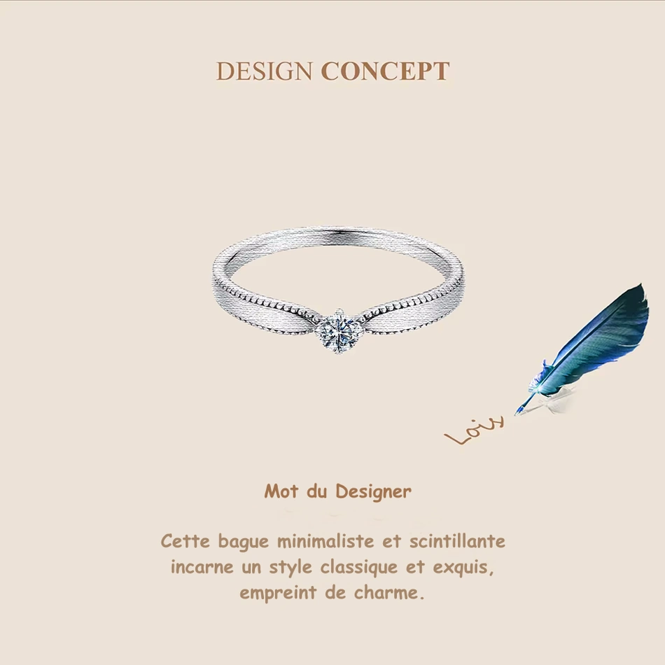 Bague Femme en Argent 925 Rehaussée d’une Pierre de Moissanite – Image 7