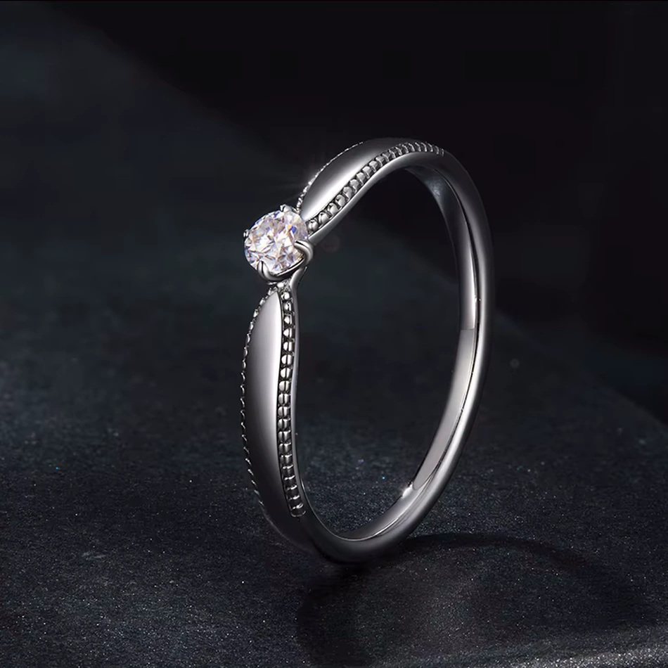 Bague Femme en Argent 925 Rehaussée d’une Pierre de Moissanite – Image 2