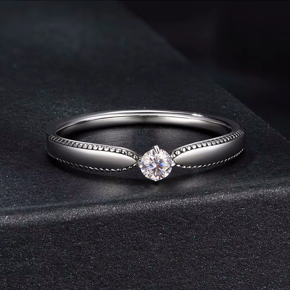 Bague Femme en Argent 925 Rehaussée d’une Pierre de Moissanite – Image 3