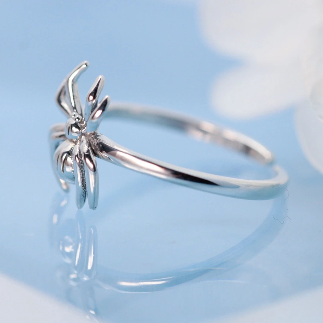 Bague Araignée Ajustable en Argent 925 Sterling Taille 6 à 9 – Image 6