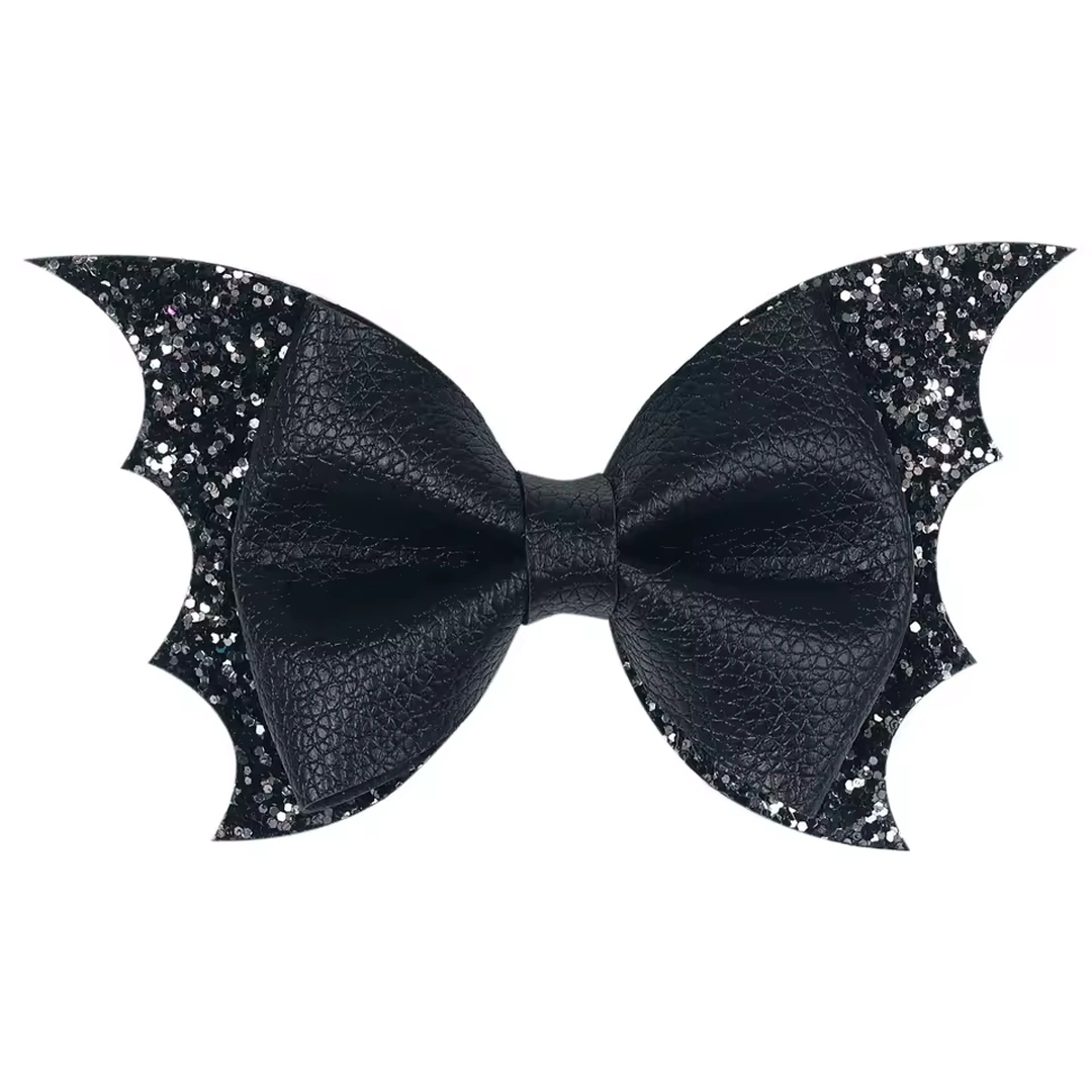 Barrette Nœud Papillon en Cuir & Ailes de Chauve-Souris – Image 5