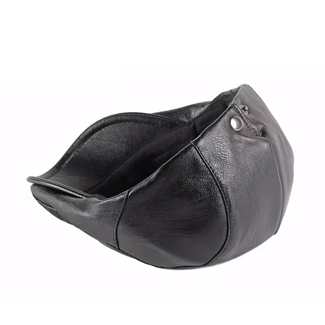 Béret Duckbill Noir en Cuir Synthétique pour Homme – Image 7