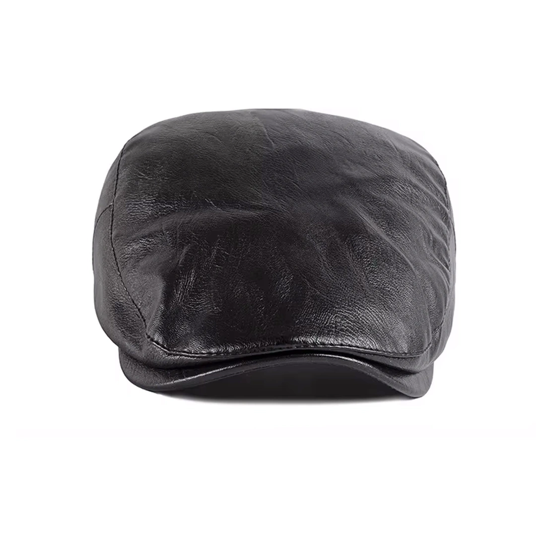 Béret Duckbill Noir en Cuir Synthétique pour Homme – Image 5