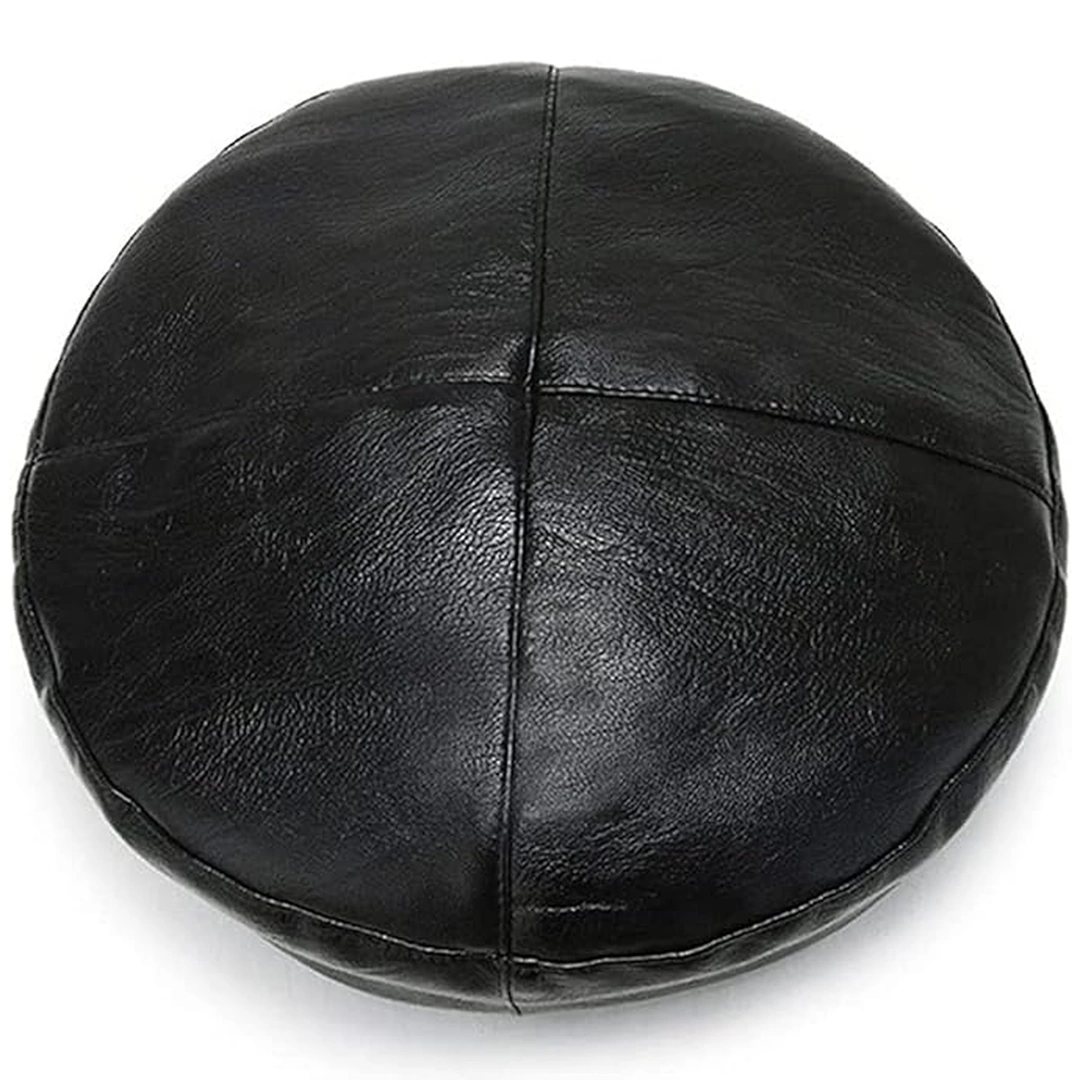 Béret Militaire Noir Femme en Cuir Synthétique avec Chaîne – Image 7