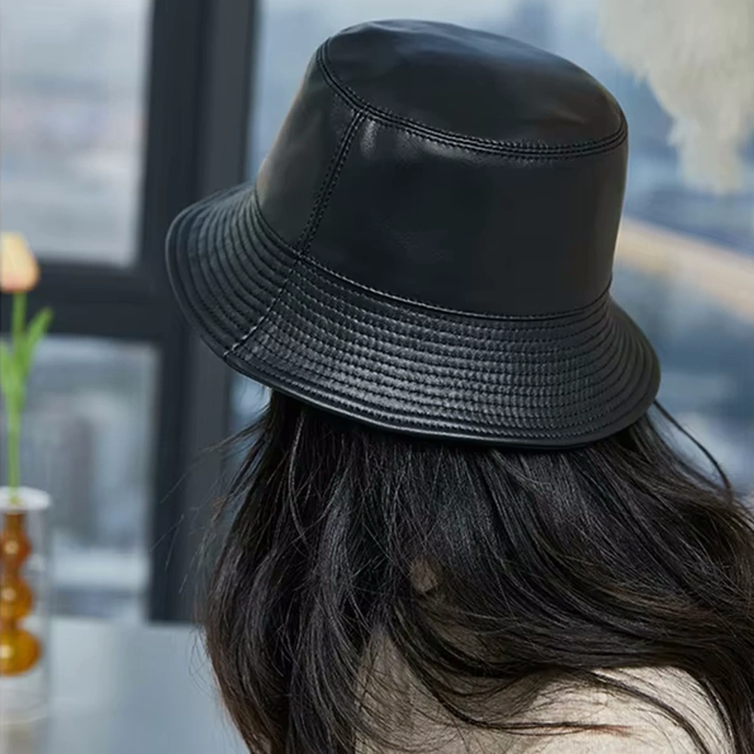 Bob Noir en Cuir PU Homme Femme avec Doublure Confort – Image 4