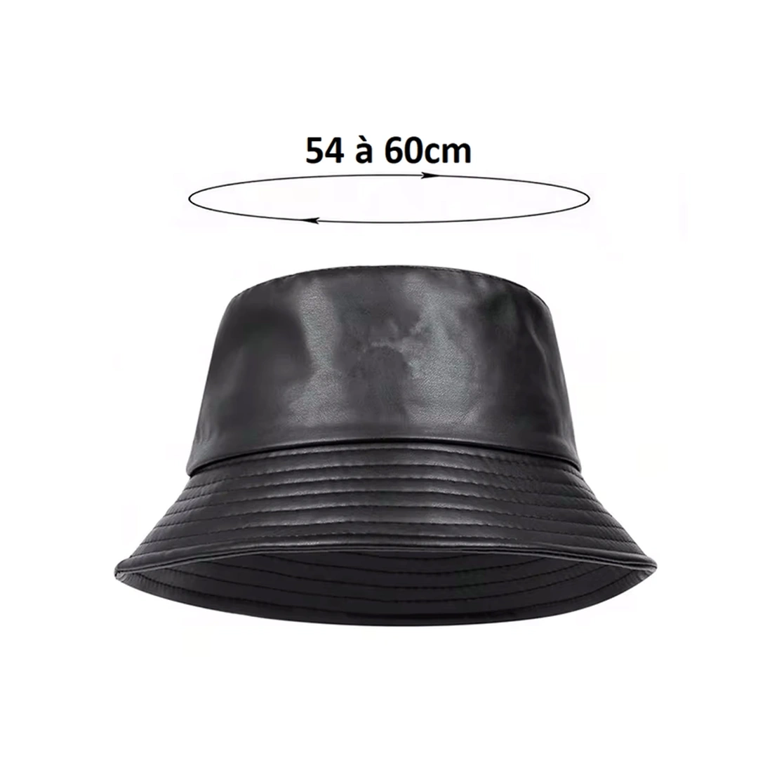 Bob Noir en Cuir PU Homme Femme avec Doublure Confort – Image 8