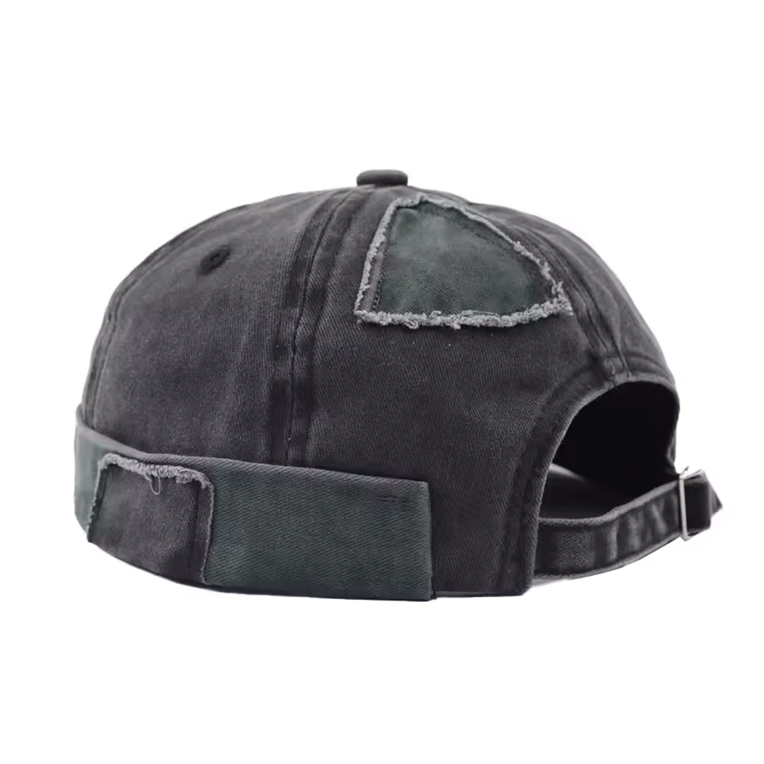 Bonnet Docker Gris en Denim pour Homme Style Grunge Rock