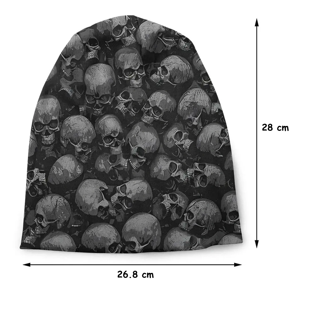 Bonnet Têtes de Mort Noir pour Homme et Femme – Image 6