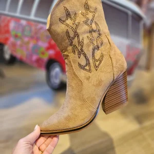 Boots santiags CAMEL brodées