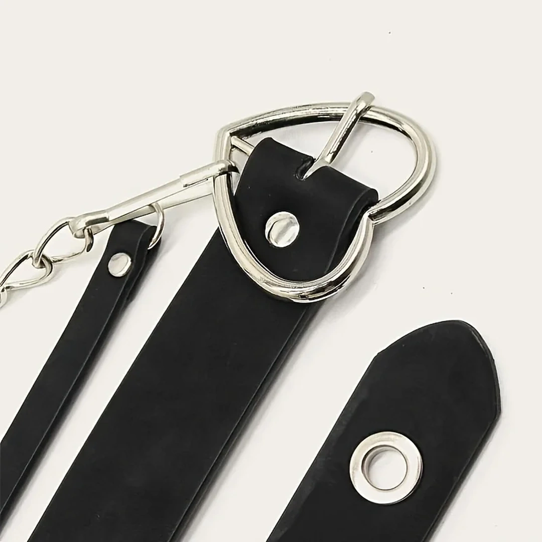 Ceinture en Cuir Femme Boucle à Cœur Métallique et Chaîne – Image 6