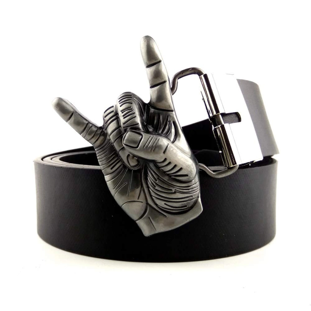 Boucle de Ceinture Rock Signe Cornes du Diable en Acier