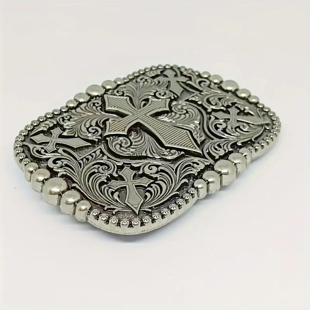Boucle de Ceinture à Plaque Motif Croix Gothique – Image 4