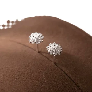 Boucles d’Oreilles Pissenlit Argenté