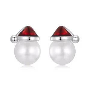 Boucles d’oreilles en argent 925 Perle de Noël