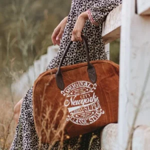 Grand sac cabas vintage 100% cuir