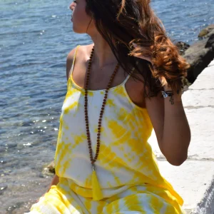 Collier sautoir bouddha argent et perles de rudraksha