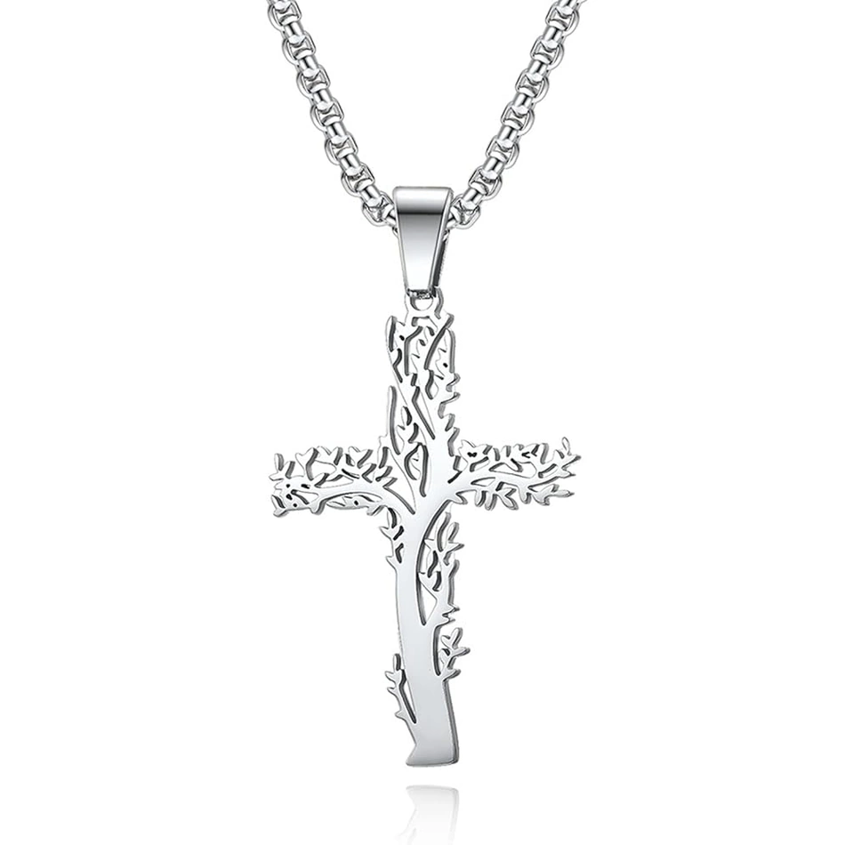 Chaîne Croix Arborescente en Acier