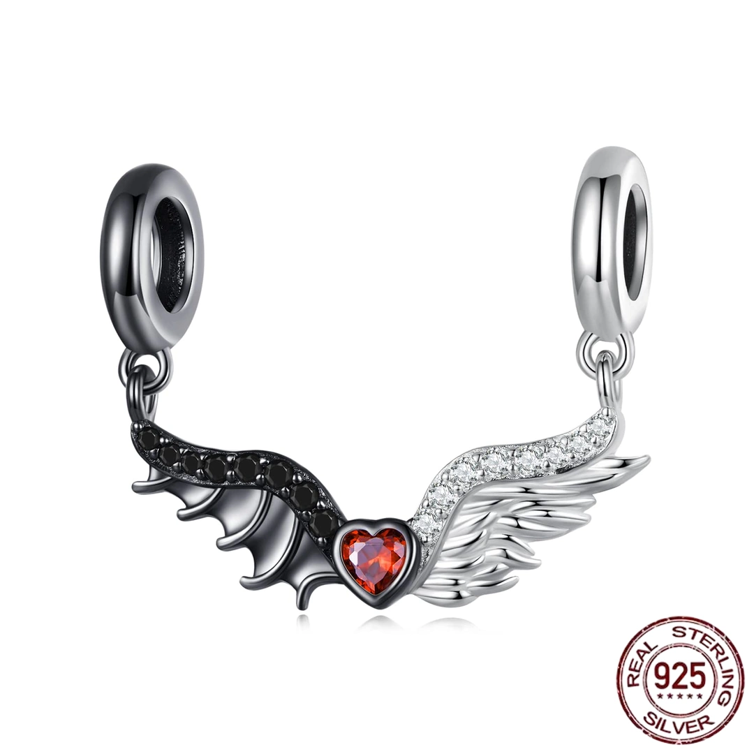 Charm Cœur Ailé Ange/Démon en Argent 925 – Image 2