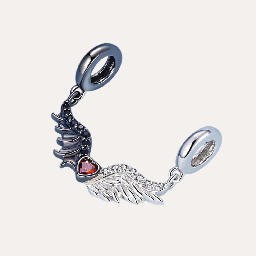 Charm Cœur Ailé Ange/Démon en Argent 925 – Image 4