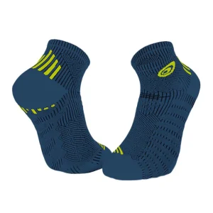 Chaussettes basses Run Elite Bleu Jaune