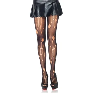 Collant Résille Ajouré Effet Déchiré Gothique Punk