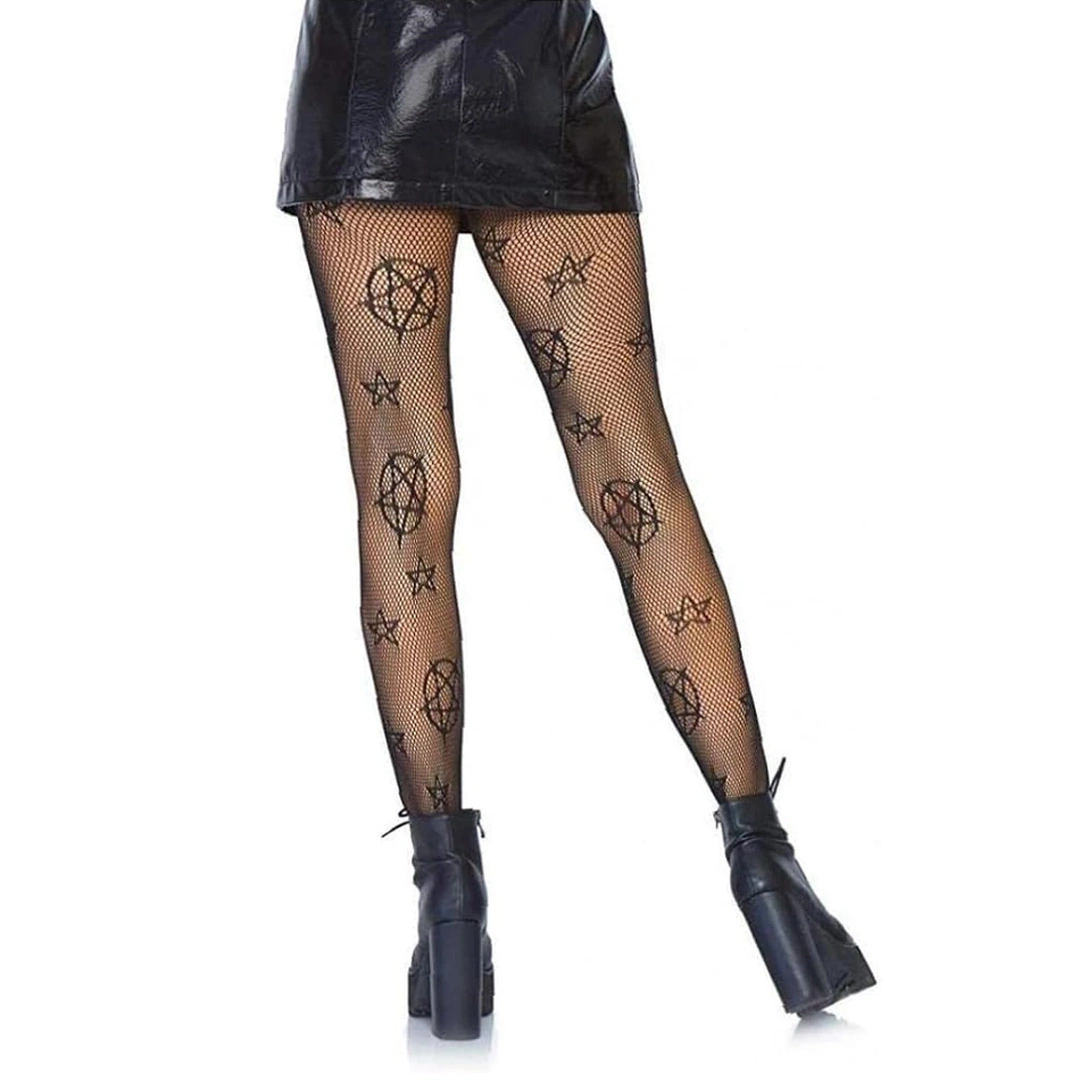 Collant Résille Gothique Pentagramme et Pentacle – Image 8