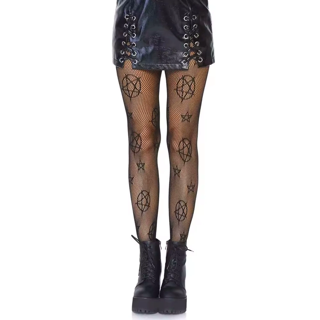 Collant Résille Gothique Pentagramme et Pentacle – Image 7