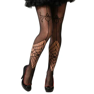 Collant Résille Araignée Tissant sa Toile