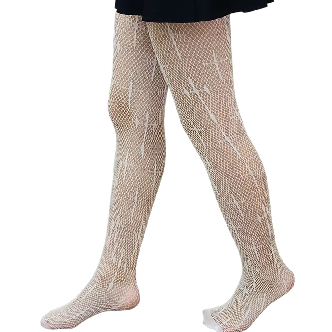 Collants Résille Motif Croix Gothiques – Noir ou Blanc – Image 9