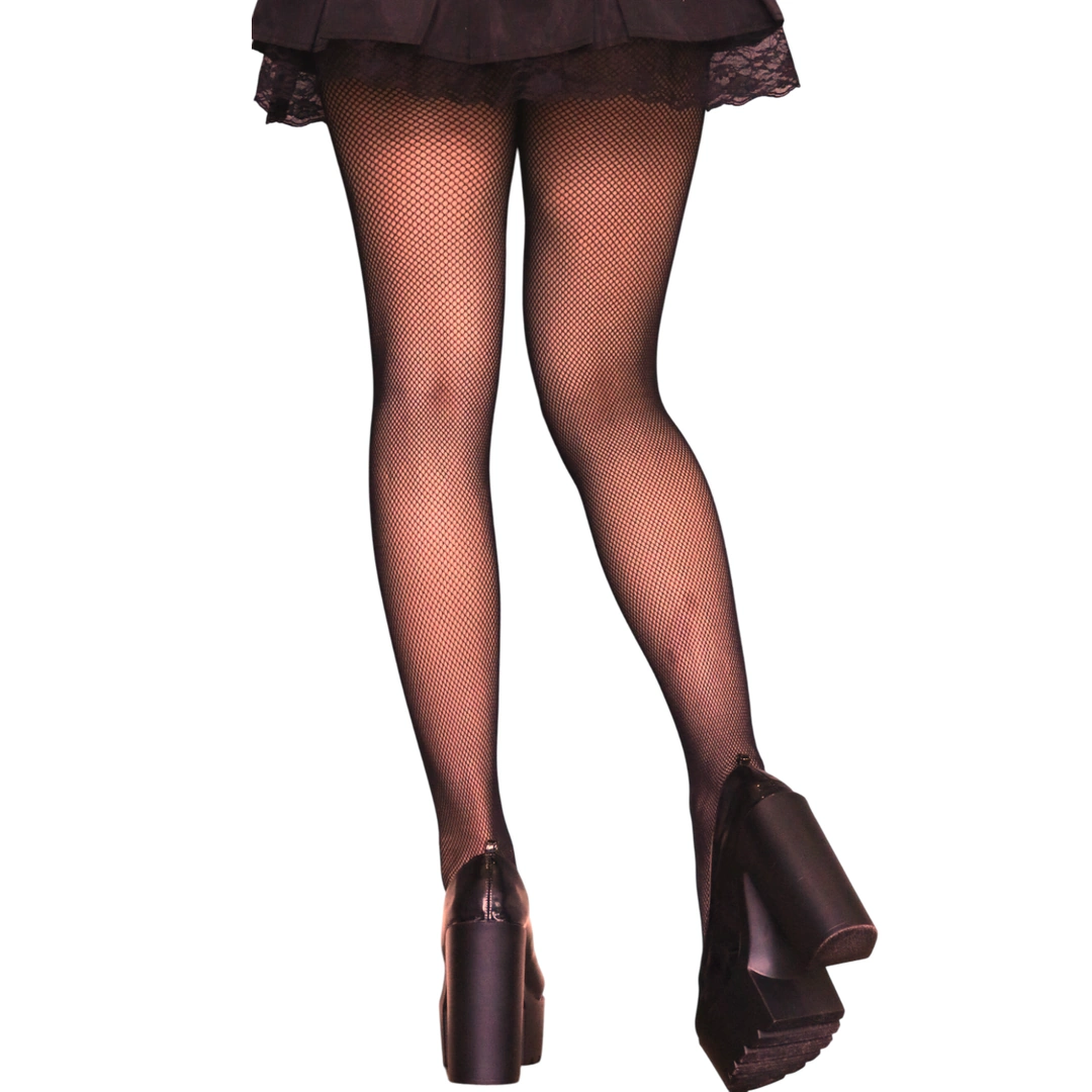 Collants Résille Noirs à Motif Papillon – Style Gothique – Image 7