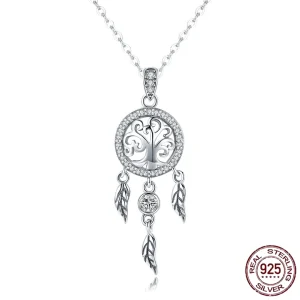 Collier Arbre de Vie & Attrape-Rêves en Argent 925
