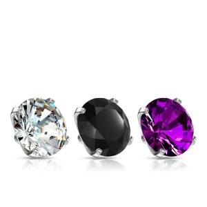 Embout Zircon avec Serti à Griffes en Titane