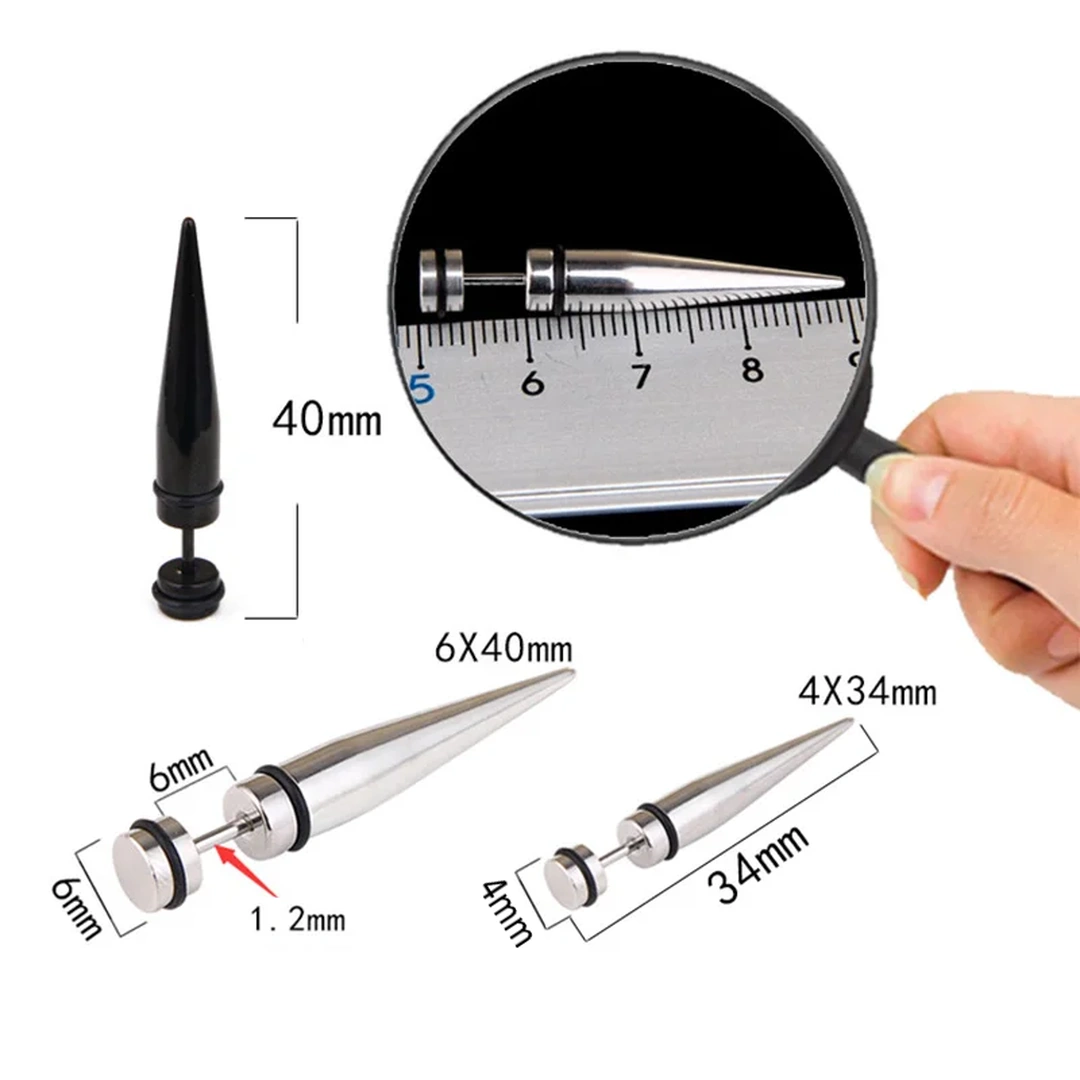 Faux Écarteur Lobe Tapers en Acier Chirurgical – Image 7