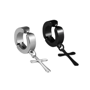 Faux Piercing Clip Oreille avec Croix Gothique