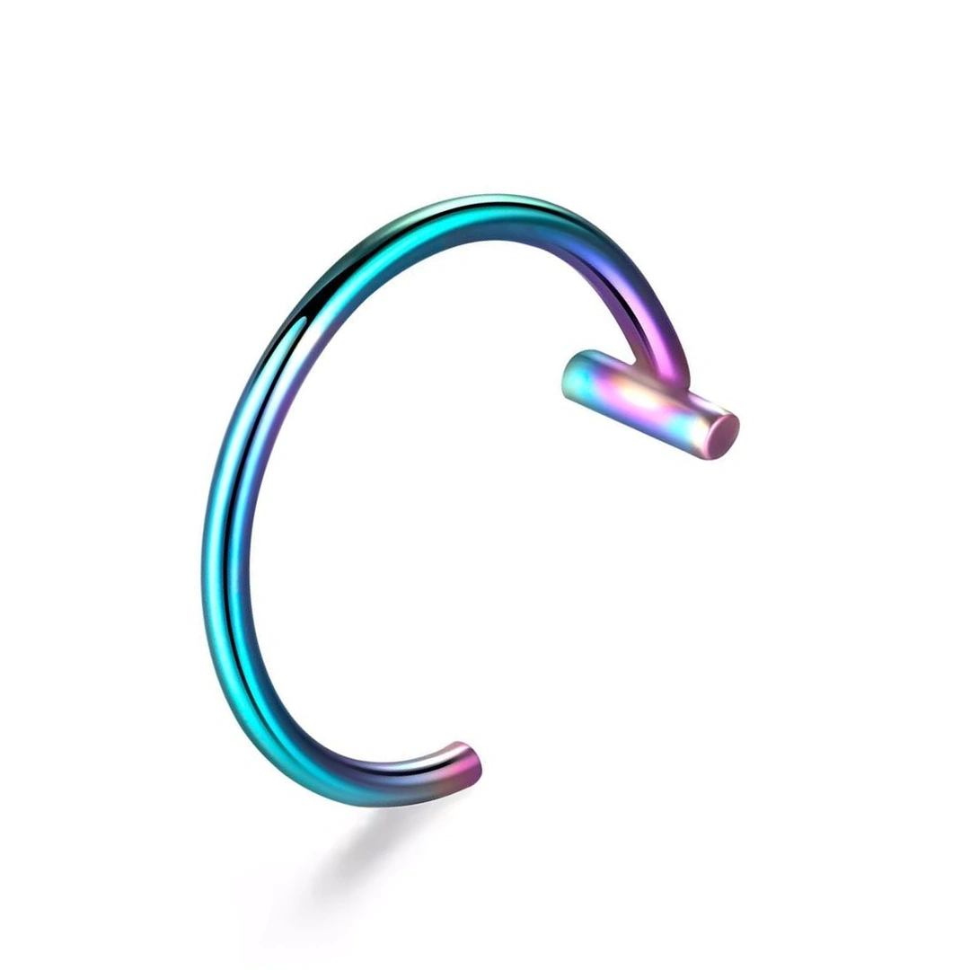 Faux Piercing Lèvre Anneau en Acier Chirurgical 8 ou 10 mm – Image 9