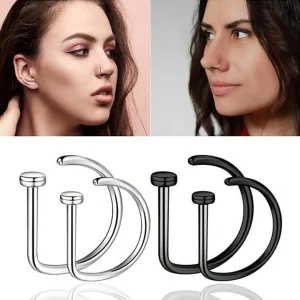 Faux Piercing Narine Anneau Ouvert en D