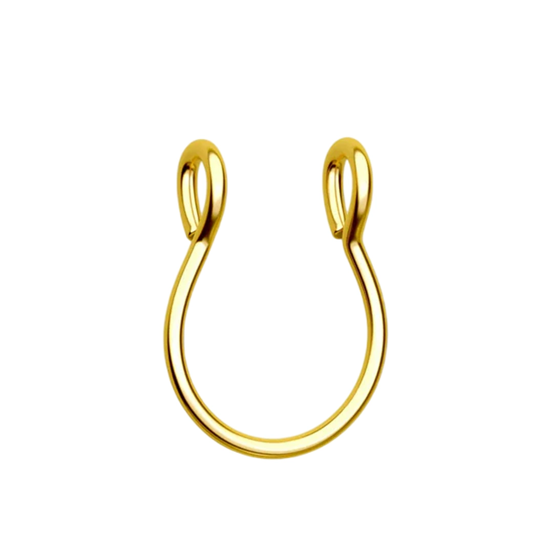 Faux Piercing Septum Anneau Ajustable en Acier 316L – Image 6