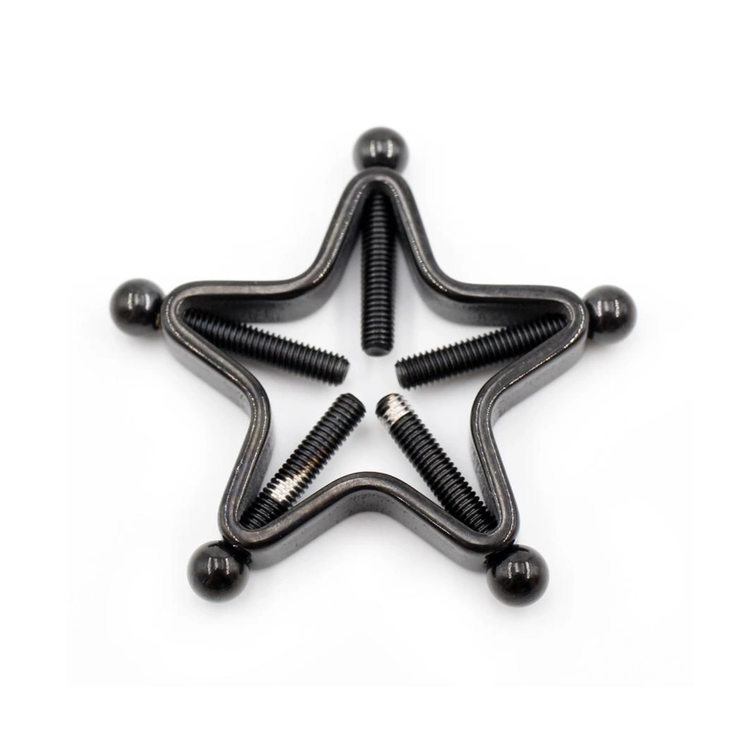 Faux Piercing Téton Étoile Industrielle à 5 Vis – Image 4