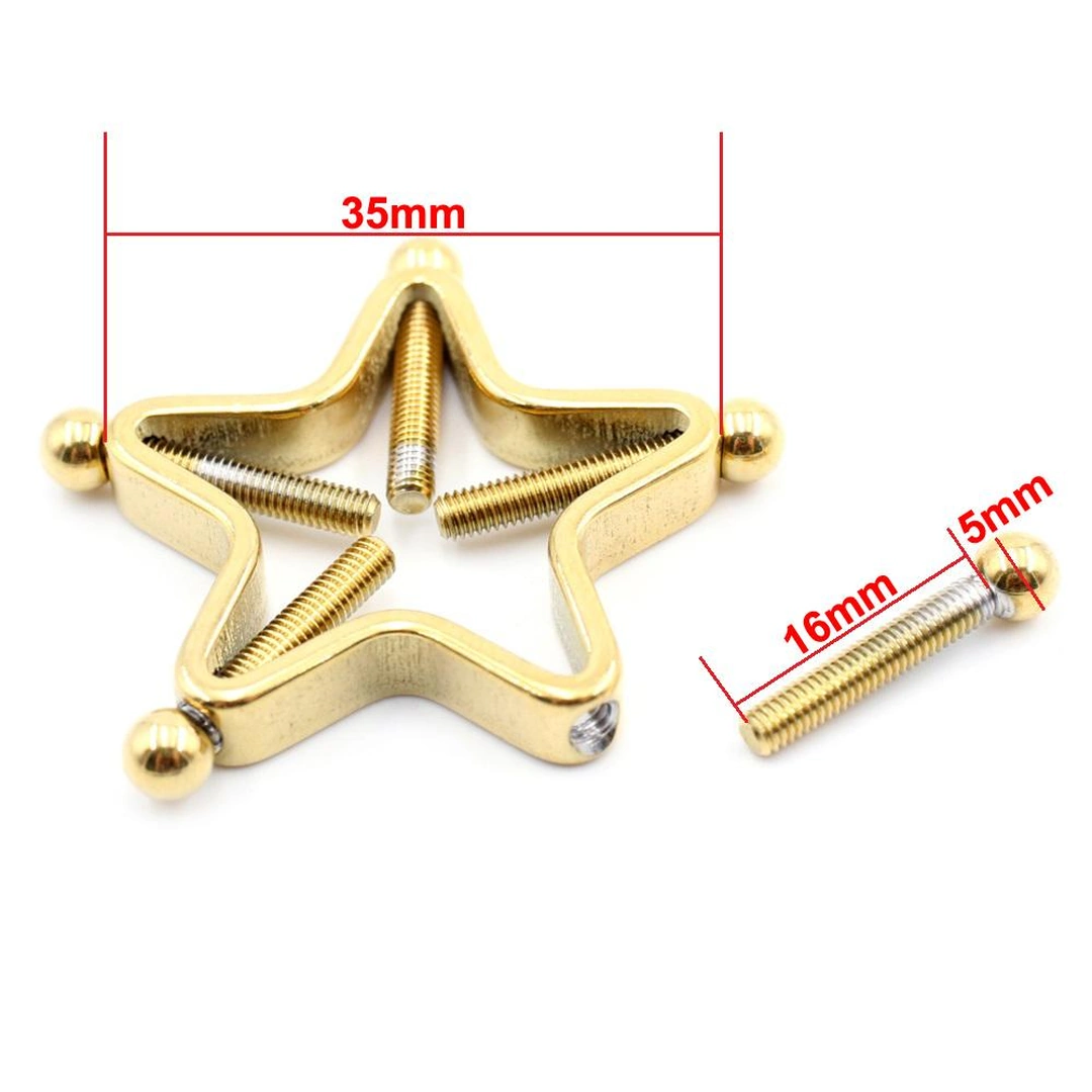 Faux Piercing Téton Étoile Industrielle à 5 Vis – Image 7