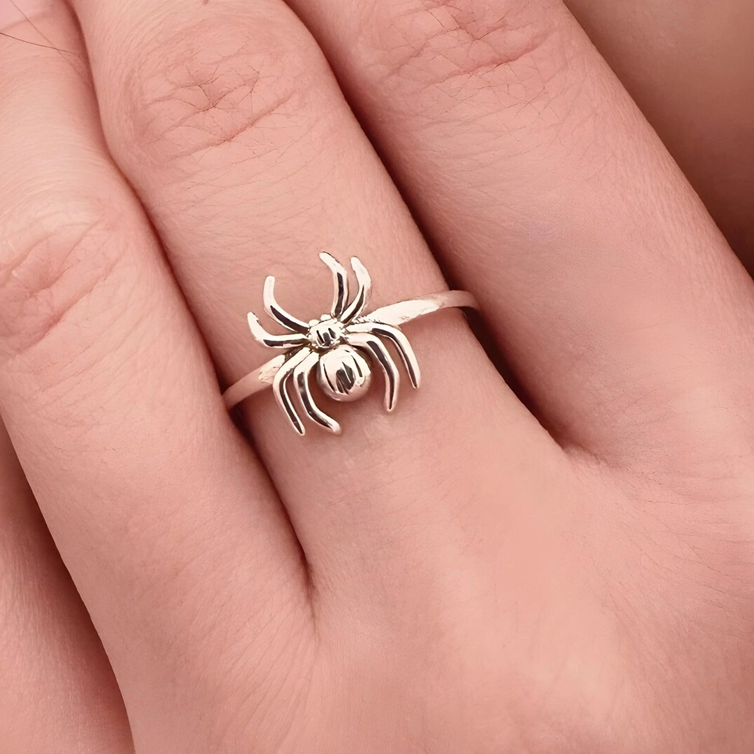 Bague Araignée Ajustable en Argent 925 Sterling Taille 6 à 9 – Image 3