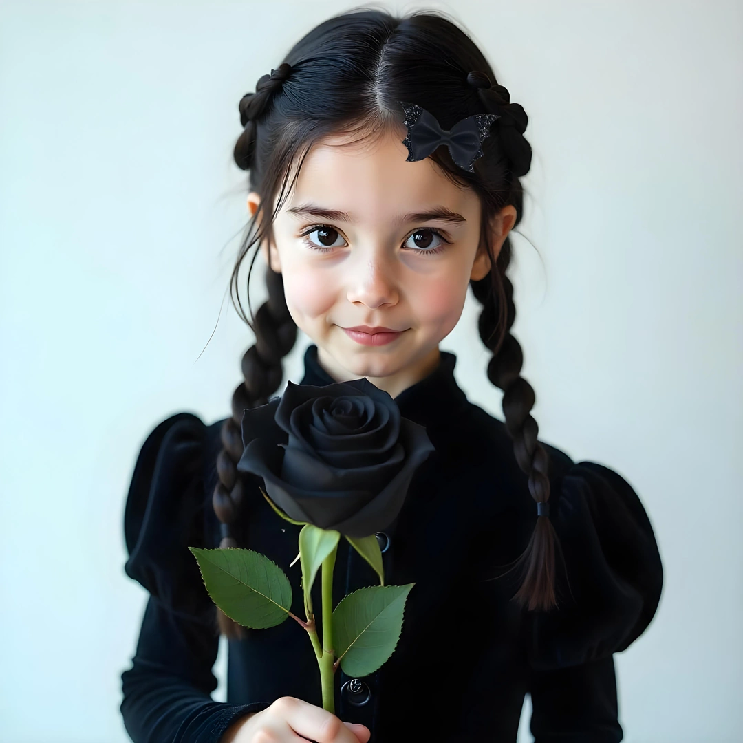 Barrette Nœud Papillon en Cuir & Ailes de Chauve-Souris – Image 4