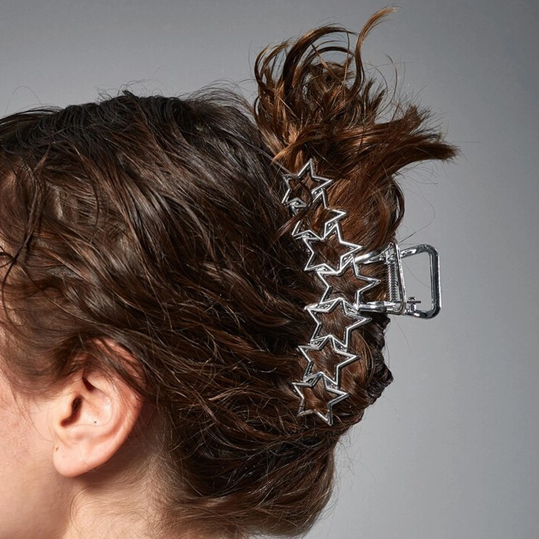 Grande Pince à Cheveux Étoiles en Acier Inoxydable – Image 7