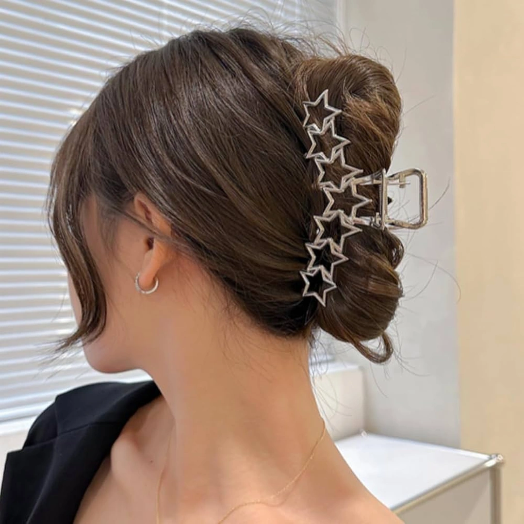Grande Pince à Cheveux Étoiles en Acier Inoxydable – Image 6