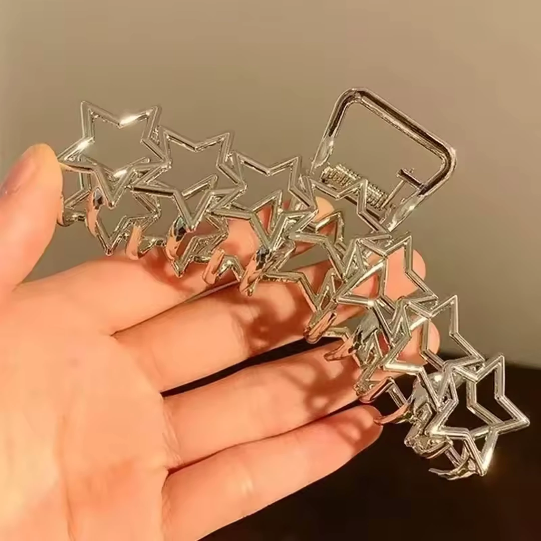 Grande Pince à Cheveux Étoiles en Acier Inoxydable – Image 5