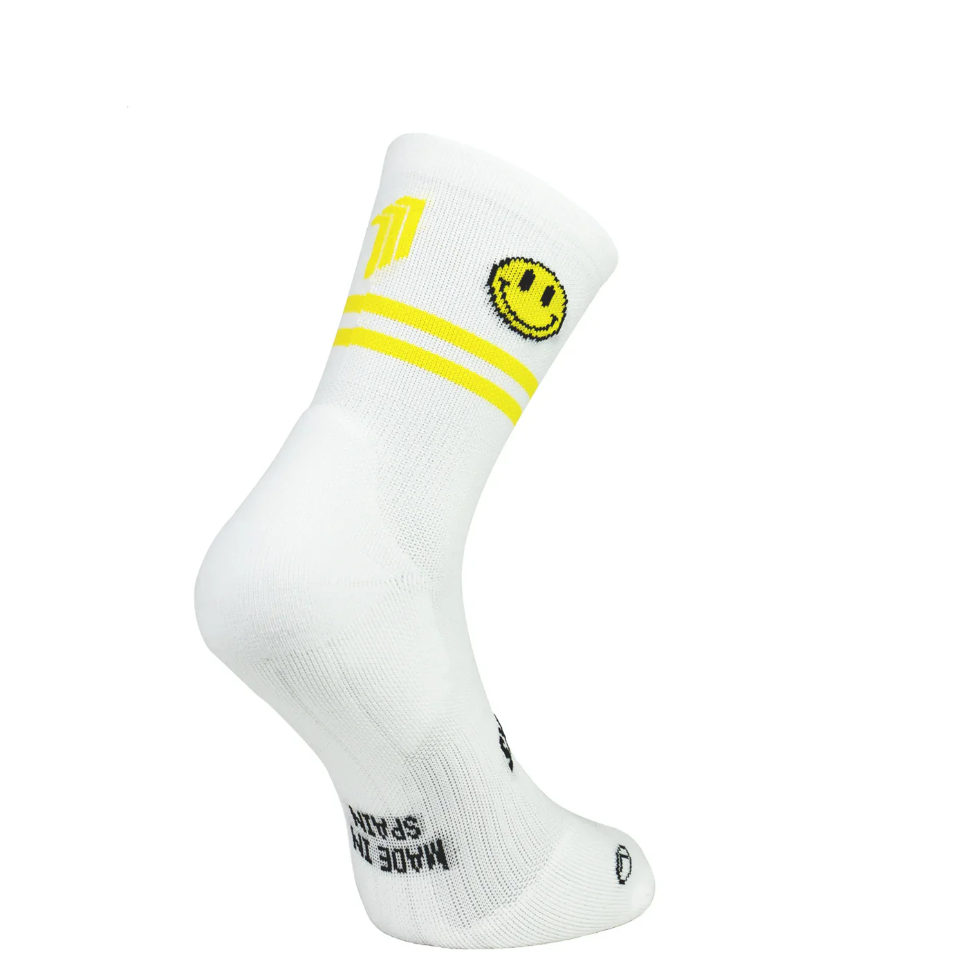 Chaussettes de course a pied Happy Run Blanc – Image 2