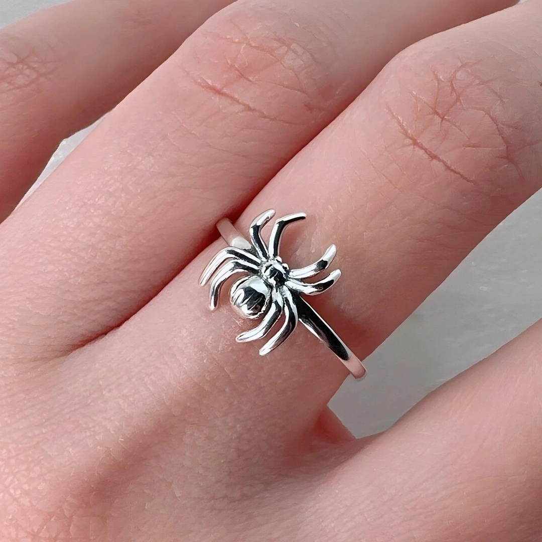 Bague Araignée Ajustable en Argent 925 Sterling Taille 6 à 9 – Image 4